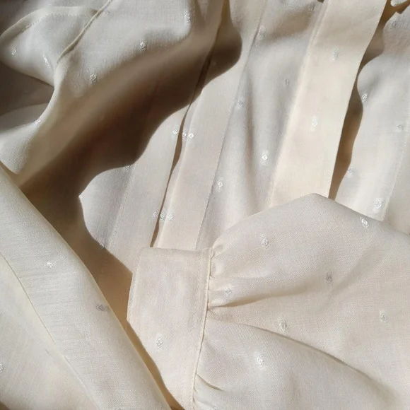 Vintage Geiger Of Austria Wool Blend Sheer Blouse - Picture 8 of 8